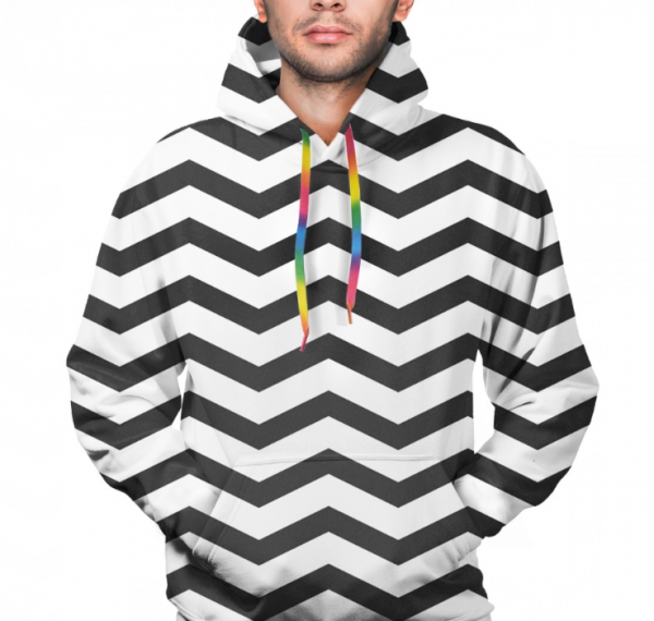 Hoodie dengan pola chevron